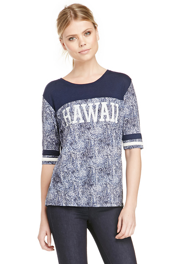 Maison Scotch Colour Block Hawaii T-Shirt Slide 1