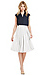J.O.A Striped Pleated Skirt Thumb 1