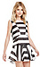 J.O.A Patchwork Striped Dress Thumb 3
