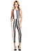 J.O.A Cross Back Striped Jumpsuit Thumb 1