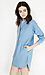 Farrah Cotton Chambray Shirt Dress Thumb 1