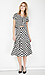 Arquette Flared Gridline Skirt Thumb 3