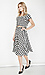 Arquette Flared Gridline Skirt Thumb 1