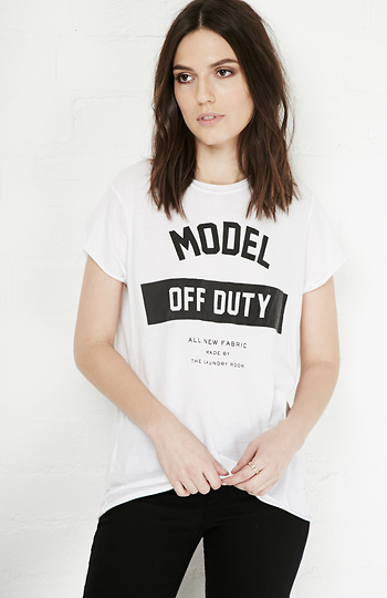 The Laundry Room Model Off Duty Uniform Rolling Tee Slide 1