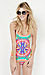 Mara Hoffman Reversible Lace Up One Piece Thumb 1