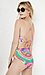 Mara Hoffman Reversible Lace Up One Piece Thumb 2