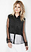 JOA Collar Sheer Dress Shirt Thumb 1