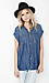 Rails Britt Denim Short Sleeve Button Down Shirt Thumb 1