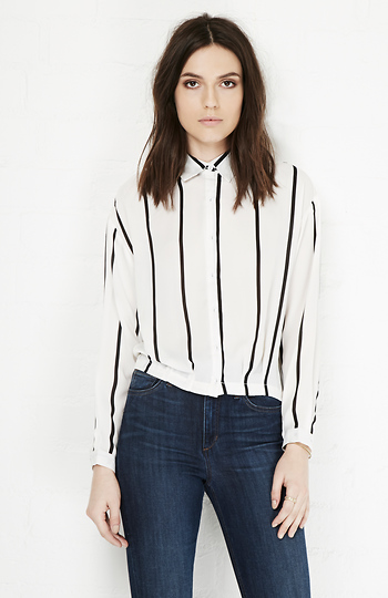 Lucy Paris Vertical Striped Shirt Slide 1