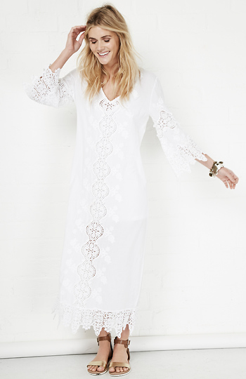 Nightcap Embroidered Caftan Slide 1