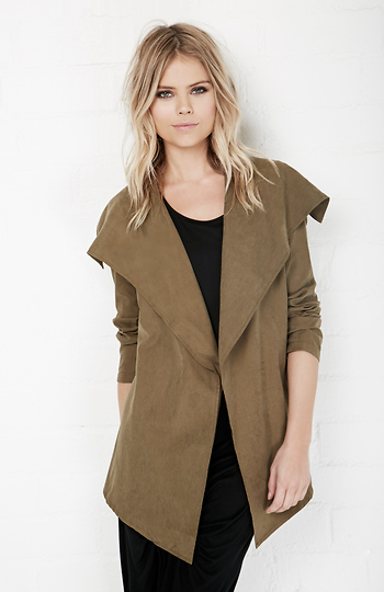 Glamorous Draped Lapel Jacket Slide 1