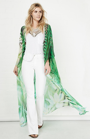 Lotta Stensson Palm Side Drape Maxi Kaftan Slide 1