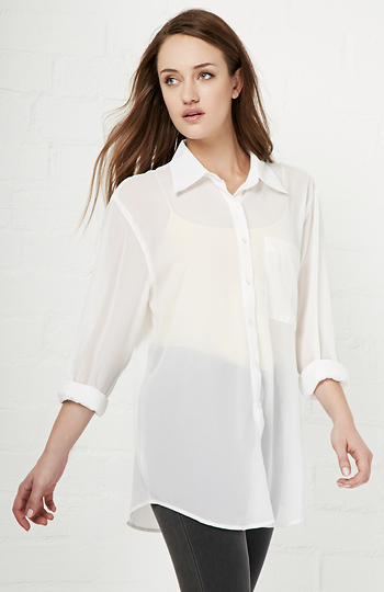 Glamorous Boyfriend Chiffon Shirt Slide 1