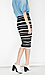 Countee Knit Striped Pencil Skirt Thumb 2