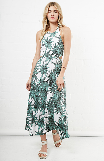 Mara Hoffman Cut Out Tie Back Maxi Dress Slide 1