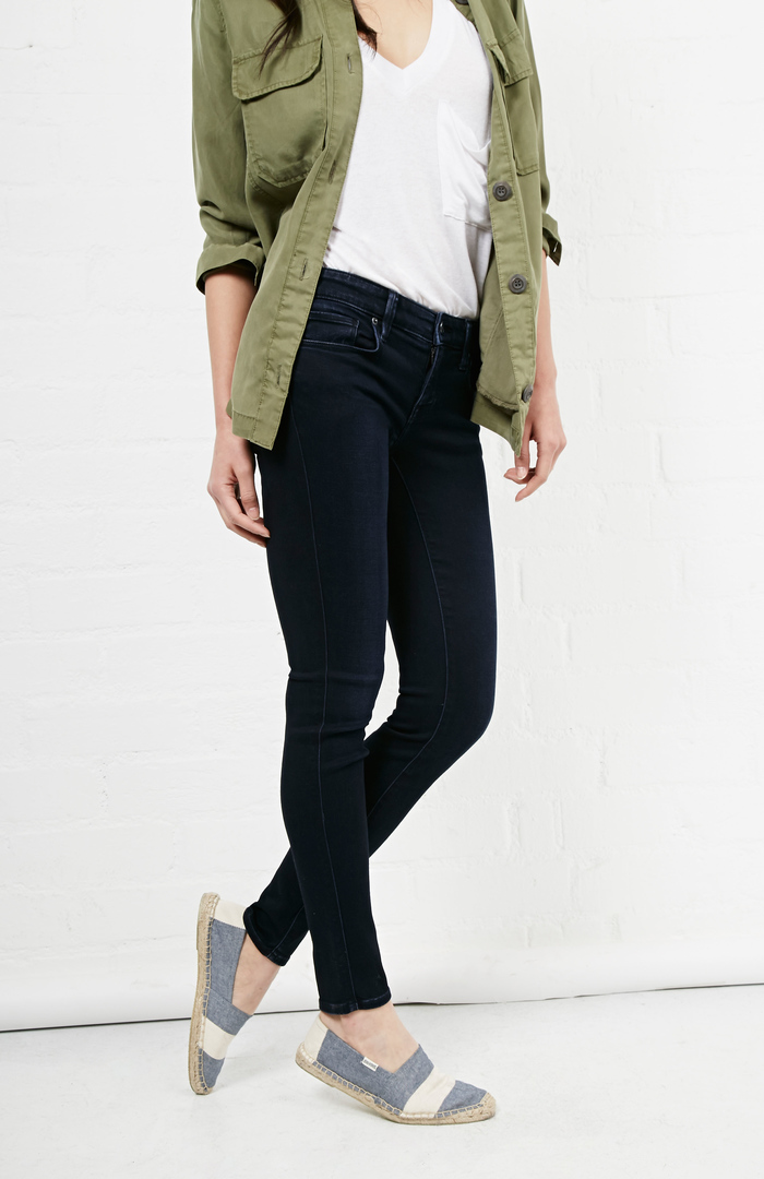 Denim Shya Super Soft Cigarette Skinny Jeans in Navy DAILYLOOK