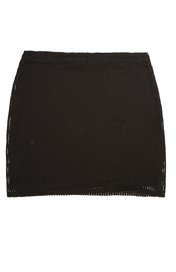 BB Dakota Plus Colbert Mesh Overlay Skirt Slide 1