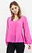 Lavender Brown Silk Long Sleeve Blouse Thumb 1