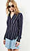 Cara Striped Button Up Blouse Thumb 1