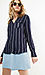 Cara Striped Button Up Blouse Thumb 3