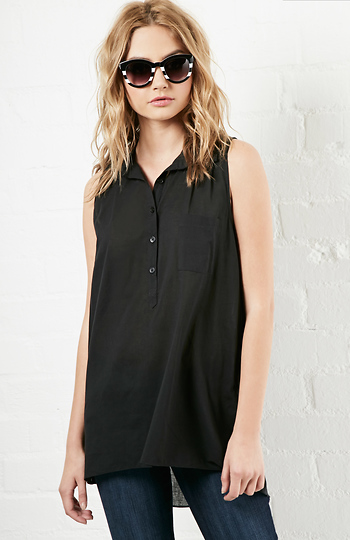 The Verve Sleeveless Cotton Tunic Slide 1