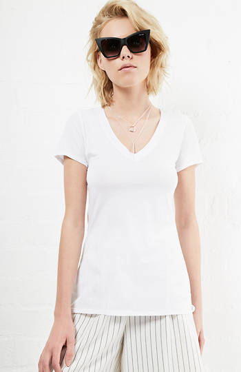 BOBI Pima Cotton V-Neck Tee Slide 1