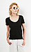 BOBI Scoop Neck Short Sleeve Cotton Tee Thumb 1