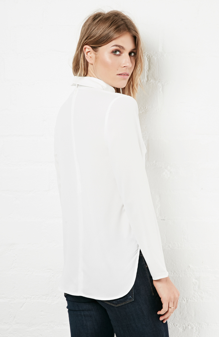 Cameo Say It Right Long Sleeve Top in Ivory | DAILYLOOK