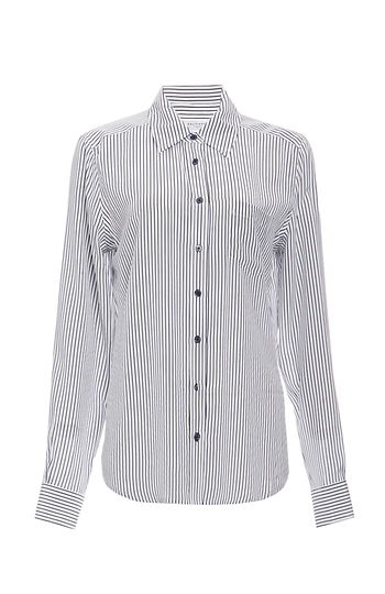 EQUIPMENT Brett Pinstripe Silk Shirt Slide 1