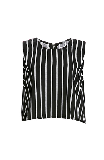 Glamorous Striped Boxy Swing Crop Top Slide 1