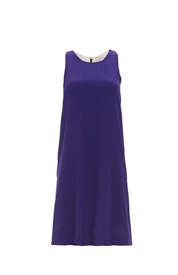 Lavender Brown Silk Tank Dress Slide 1