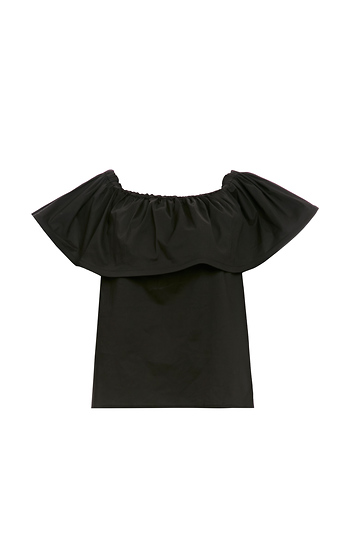 Line & Dot Antonio Ruffle Top Slide 1