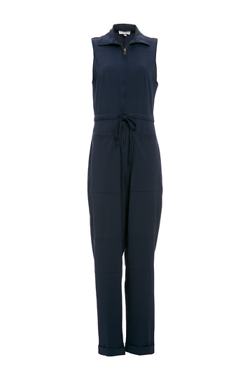 Six Crisp Days Sleeveless Zipper Tie Jumpsuit Slide 1