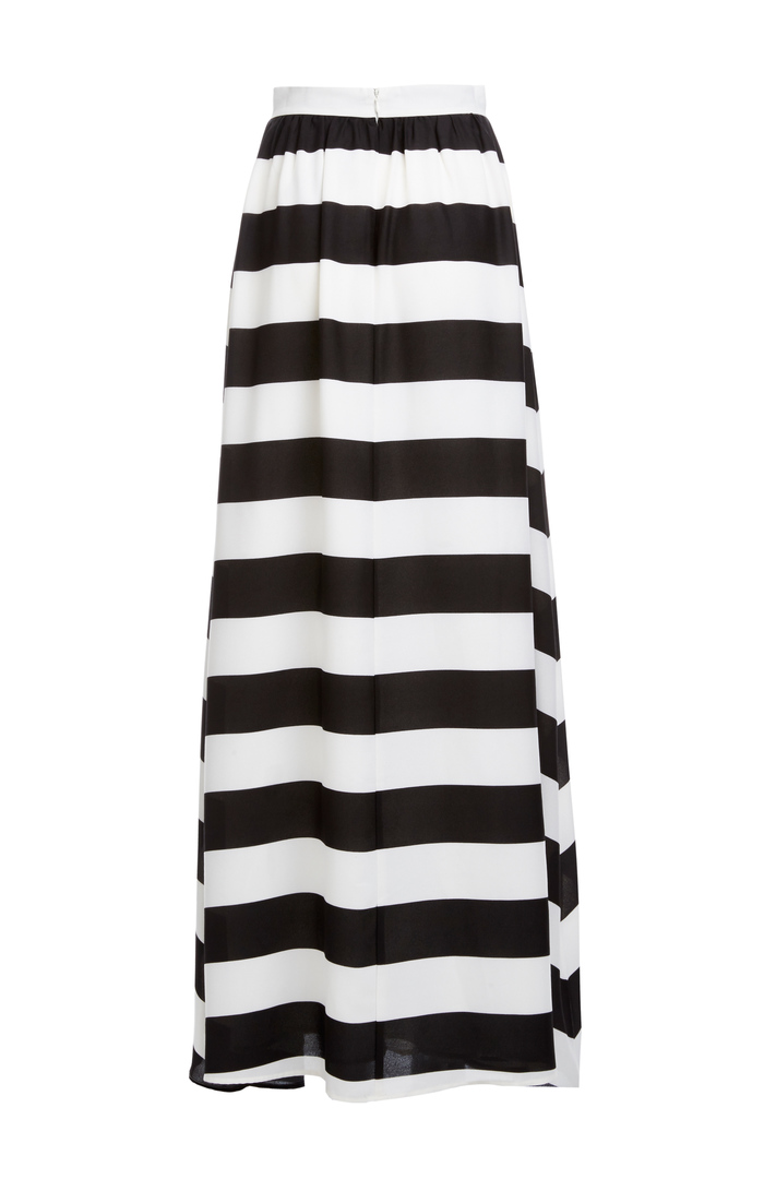 Blaque Label Striped Maxi Skirt in Black/White | DAILYLOOK