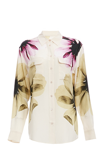 EQUIPMENT Floral Print Signature Silk Shirt Slide 1