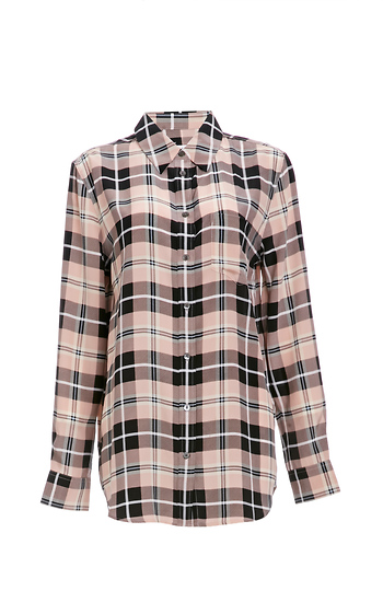 EQUIPMENT Plaid Print Reese Silk Shirt Slide 1