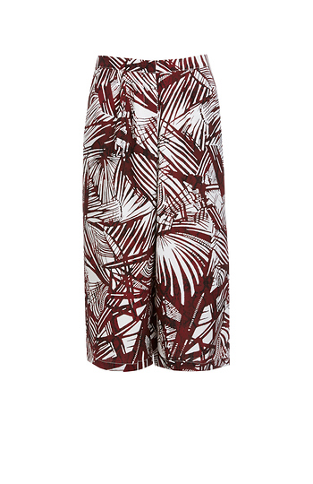 Glamorous Palm Print Culottes Slide 1