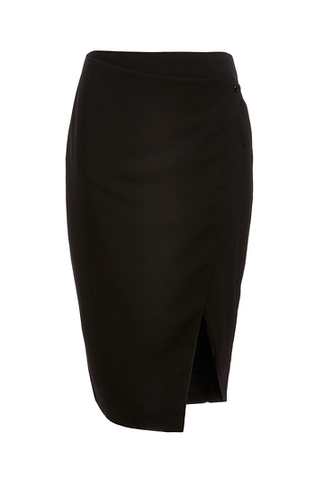 Glamorous Asymmetric Hem Wrap Pencil Skirt Slide 1