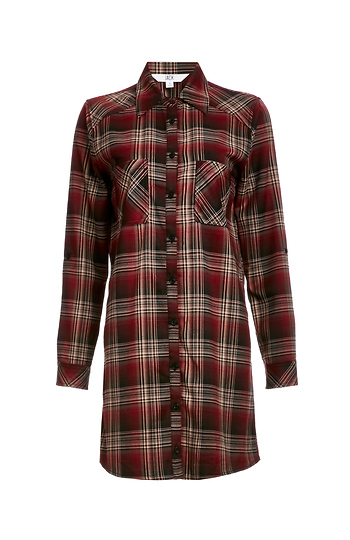 Jack by BB Dakota Stina Plaid Flannel Shirt Dress Slide 1