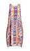 Lavender Brown Exotic Print Silk Shift Dress Thumb 1