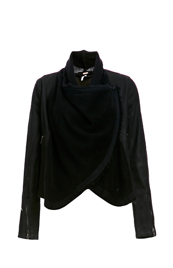 Free People Drape Front Coated Jacket Slide 1