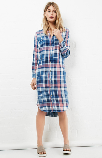 Current/Elliott The Long Shirt Dress Slide 1