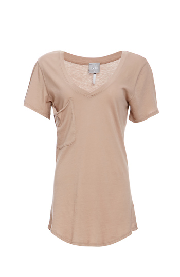 BOBI Boyfriend Cotton Pocket Tee Slide 1