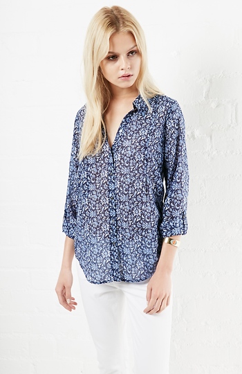 Joie Katrine Silk Blend Blouse Slide 1