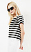 FRNCH Zip Back Striped Blouse Thumb 3