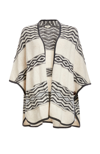 Yerse Wool Blend Poncho Slide 1