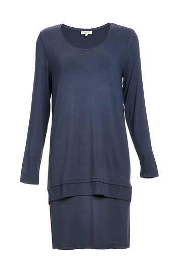 Yerse Layerd Jersey Knit Dress Slide 1