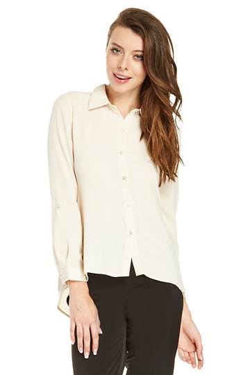 Pleated Back Blouse Slide 1