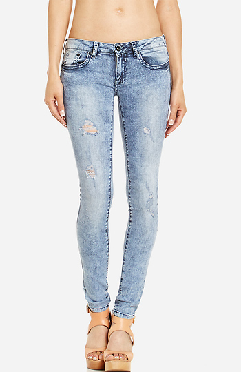 Distressed Skinny Jeans Slide 1