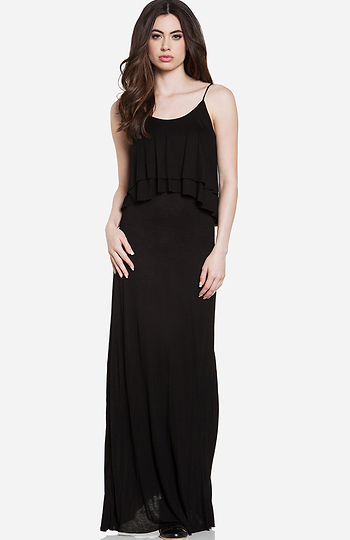 Ruffled Bodice Maxi Dress Slide 1